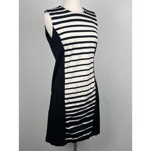 J McLaughlin Sheath Dress M Shift Career Comfort Knee Length Sleeveless